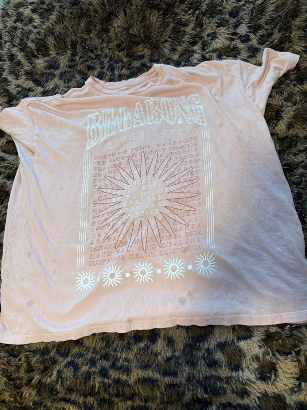 Billabong Light Pink Graphic Sun Tee